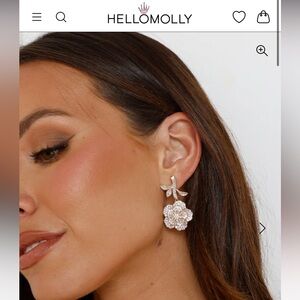 Enchanted Rose plated gold earrings